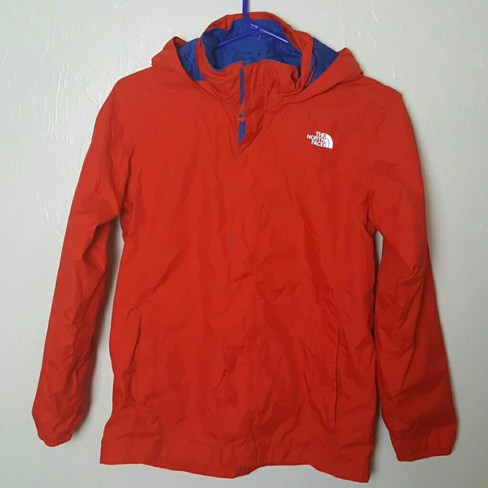 The North face HyVent boys hoodis rain jacket size L